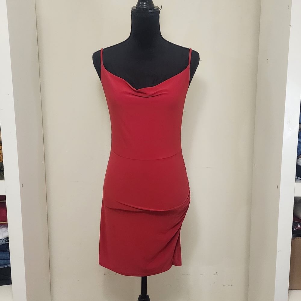 Chic Scarlet Red Mini Dress